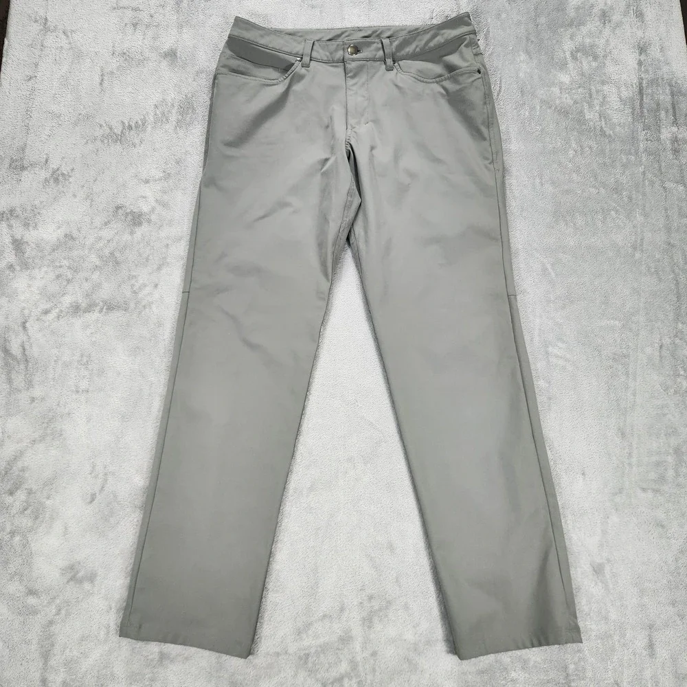 Lululemon Pants Mens 33 Green 5 Pocket ABC Stretch Tech Chino Casual Golf Travel